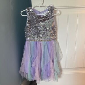 Sparkling Sequin and Tulle Girls Dress